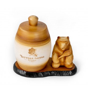 Бочонок с натуральным мёдом "Медведь", 1 кг