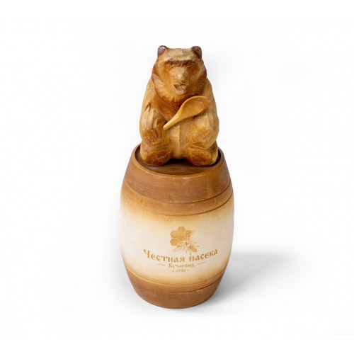Бочонок с натуральным мёдом "Медведь", 1 кг