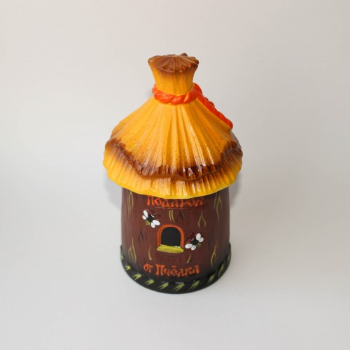 Глиняный горшочек с мёдом "Улей", 0,35 л.